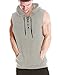COOFANDY Men's Workout Hoodie Tank Top Sleeveless Gym Hooded Cut Off Shirt Lace-up Bodybuilding Muscle T Shirts