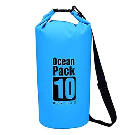 TOUA 10L Outdoor Swimming Waterproof Bag Camping Rafting Storage Dry Bag with Adjustable Strap Hook