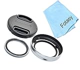 Fotasy LHFX20S Metal Lens Hood, Adapter with EBC Coating Filter and Lens Cap for Fujifilm X20/X10