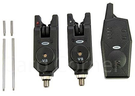 Karpfenangeln 2 X Bissanzeiger Mit Funkempfänger Haken Ohren Ton & Vol-steuerelement