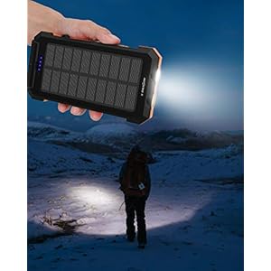 X-DRAGON Solar Power Bank 24000mAh Caricabatterie Solare Portatile Impermeabile con Doppio Ingresso (USB C e Micro) per… - immagine 6