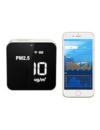 Temtop M10 Monitor de Calidad de Aire para PM2.5 HCHO TVOC AQI Profesional Sensor Electroquímico Detector de Pantalla de Tiempo Real Batería Recargable, M10i