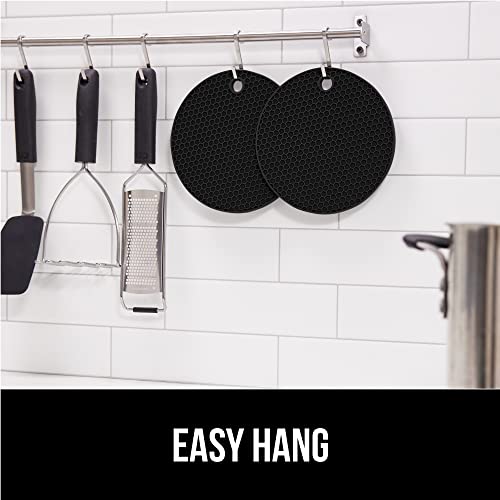 Gorilla Grip Heat and Slip Resistant Trivets, Oversized Round Silicone