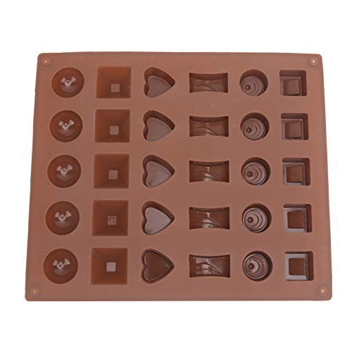Hartvorm Siliconen Bakvorm Smaakloos 27 x 23 x 2 cm Chocolade Mallen voor Cake Keuken Bakken Tool((Geometric shape)) - Afbeelding 3
