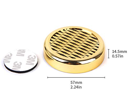 Cigar Humidifier 2 Pack, Anync Cigar Humidor Humidifier with Two Sided 3M Round Sticker, Suitable for Cigar Boxes, Cigar Cabinets, Gold, Diameter 2.2in