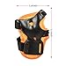 eNilecor Kid's Knee Pads Elbow Pads Wrist Guards for Skateboarding Cycling Skating Roller Blading Protective Gear Pack of 6 (Black/Orange)