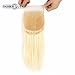 FASHION QUEEN HAIR 613 Closure 14 Inch Straight 613 Blonde Closure 100% Human Hair 8A Brazilian Straight 613 Lace Closure 4x4 Free Part 130% Density Closure Only Honey Blonde Frontal for Black Women