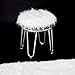 Silverwood Hannah Vanity Stool with Hairpin Legs, White