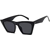 BOJOD Square Cat Eye Sunglasses For Women Fashion Vintage Trendy Cateye Sunglasses For women Black