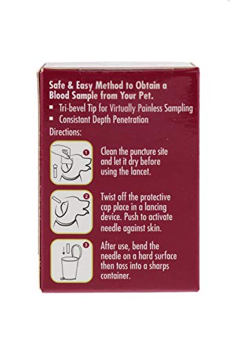 Advocate PetTest Blood Glucose Test Strips & 21G Twist Top Sterile Lancets Combo – Ideal for Vets & Pet Owners - Easy to Use & Calibrated for Dogs/Cats Suffering from Diabetes, 50 Count per Box
