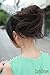 X&Y ANGEL New Charming Wavy Bun With Strip Hairdo Scrunchie Ponytail Hairpiece Hair Extensions H005 (dark brown) by X&Y ANGEL