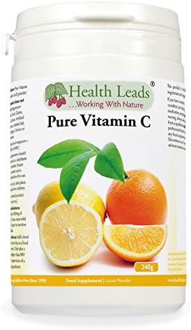 Pure Vitamin C Powder (Ascorbic Acid) 240g, Contributes to Maintain the Normal Function of the Immune System