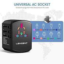 LENCENT Universal Travel Adapter, International