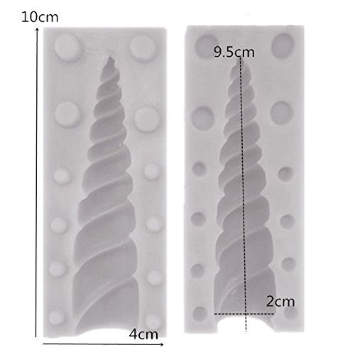 Kabi 5PCS Unicorn Silicone Cake Toppers Mold Set for Baking Cake Decoration Making Sugar Craft Candy Chocolate,with Unicorn Cupcake Toppers & Wrappers Double Sided 12 Sets