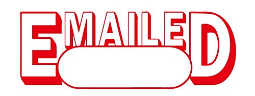 Miseyo EMAILED Self Inking Rubber Stamp - Red Ink