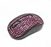 2.4G Wireless Mobile Optical Mouse, Hepix Purple Crystal Bling Rhinestone Covered, USB Nano Receiver for Notebook, PC, Laptop, Computer, MacBook