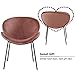 GreenForest Velvet Accent Chairs Modern Large Fabric Shell Chairs for Living Room Leisure Chairs for Bedroom Set of 2, Rose