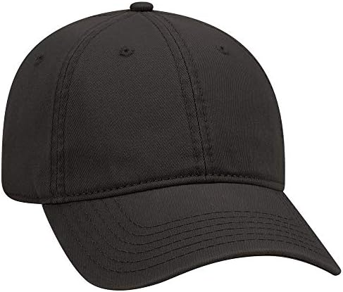 OTTO 6 Panel Low Profile Cotton Twill Cap - Black at Amazon Men's