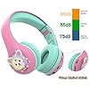 Riwbox-Baosilon-CB-7S-Kids-Headphones-WirelessWired-with-Mic-Light-Up-Bluetooth-Foldable-Headphones-Over-Ear-Volume-Limited-Safe-758595dB-with-TF-card-Children-Headphones-for-SchoolPinkGreen Riwbox Baosilon CB-7S Kids Headphones Wireless/Wired with Mic, Light Up Bluetooth Foldable Headphones Over Ear Volume…
