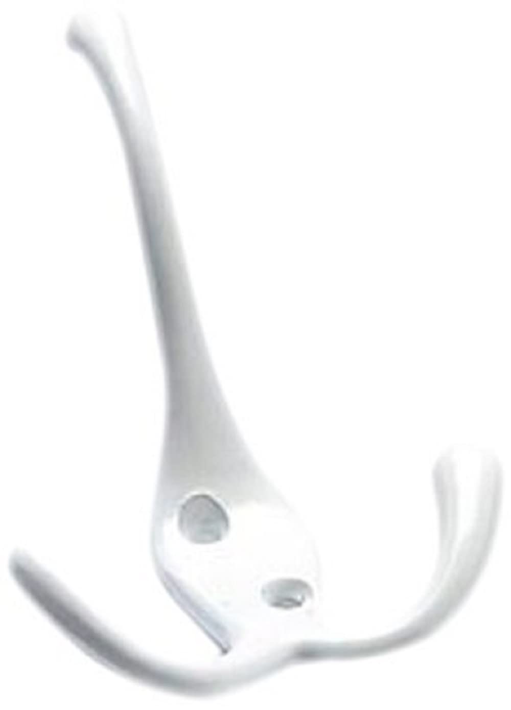 Merriway® BH00831 Triple Hat and Coat Hook - White