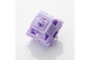 MELETRIX WS POM Purple Linear Mechanical Keyboard Switch (35Pcs) - 5 Pin Pre-lubed 22mm Dual-Stage Spring Switches with Full POM Material, Compatible with MX Keycaps for Gaming Keyboard
