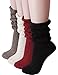 HASLRA Women's Boot Cuffs Cover Slouch Knit Socks 4 Pairs (Mix1)
