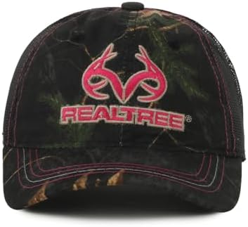 Realtree Men's Camo Hat with 3D Embroidered Antler Logo Hats