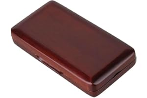 TUOREN Oboe Reed Case Wooden Maroon Oboe Reeds Box Holder for 3pcs Reeds Protector Storage Box