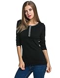 Meaneor Women's Henley Neck Long Sleeve Slim Fit T-Shirt Tops Blouse Tunics