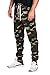 PROGO USA Men's Joggers Sweatpants Basic Fleece Marled Jogger Pant Elastic Waist (X-Large, Camouflage)