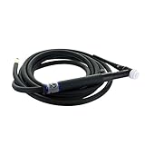 CK Worldwide CK17V-12-R FX Standard Series Gas Cooled TIG Torch with Valve Flex Head, Black