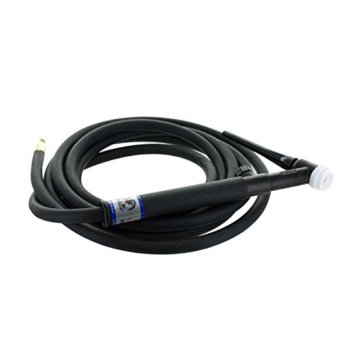 CK Worldwide CK17V-12-R FX Standard Series Gas Cooled TIG Torch with Valve Flex Head, Black