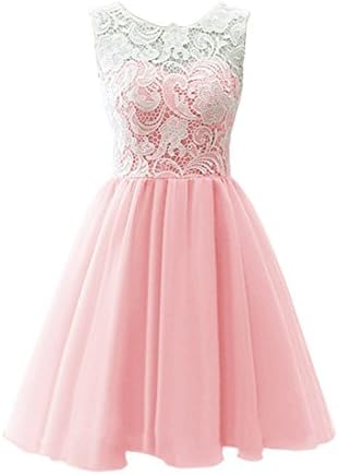 Dobeans Short Lace Chiffon Prom Party Gown Bridesmaid Dresses for Girls&amp;Women