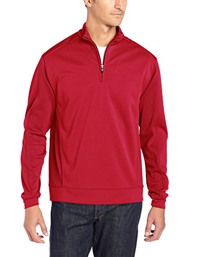 image for Cutter & Buck Men's CB Drytec Edge Half Zip, Cardinal Red, Large
