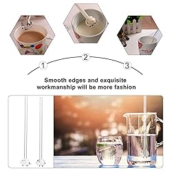 YARNOW 2Pcs Glass Straws Drinking Straws Pig Head