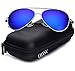 LUENX Sunglasses Large Aviator Polarized for Men Women with Case - 400 UV
