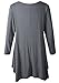 LARACE Lanmo Women Plus Size 3/4 Sleeve Tunic Tops Loose Basic Shirt (3X, Deep Gray)