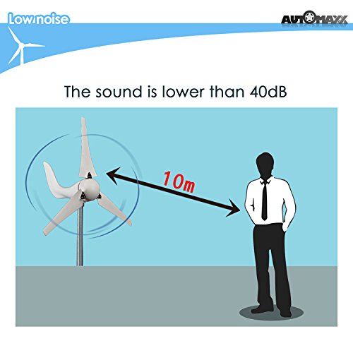 Automaxx Windmill 400W 12V Land and Marine Wind Turbine Generator kit. Inbuilt MPPT Charge Controller + Automatic and Manual Braking System with Amps Meter. DIY Installation.