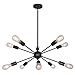 BONLICHT Modern Sputnik Chandelier Lighting 10 Lights Oil-Rubbed Bronze Chandelier Industrial Vintage Pendant Light Mid Century Ceiling Light Fixture UL Listed