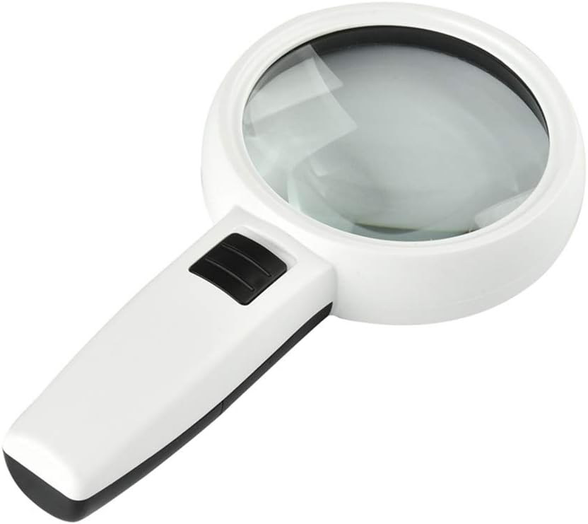 10X Magnifying Glass with 3 Bright LED Lights, Handheld
