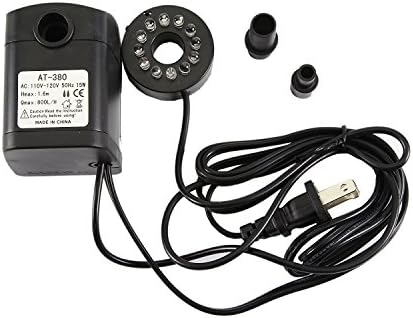 Petroad 12 Colored LED Submersible Pump Light with Powerhead Fountain for Gardens Aquarium Fish Tank Water Hydroponic