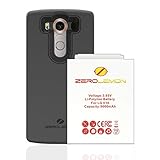 ZeroLemon LG V10 Extended Battery Case, ZeroLemon LG V10 9000mAh TriCell Extended Battery with Soft TPU Full Edge Protection Case – Black