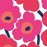 Ideal Home Range 20 Count Boston International 3-Ply Paper Cocktail Napkins, Marimekko Red Unikko
