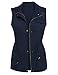 Women's Zip Up Drawstring Anorak Jacket Military Vest w/ Pockets