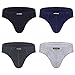 wirarpa Men's Breathable 100 Cotton Briefs Underwear No Fly Soft Covered Waistband Underpants 4 Pack Medium