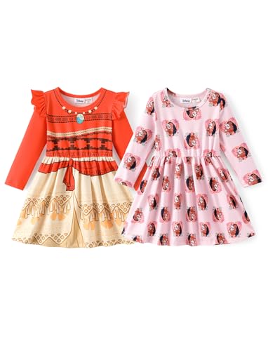Disney Princess Moana Toddler Girl Dresses Long