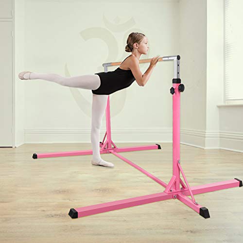 Gymnastics Bar, YEEGO Gymnastic Junior Horizontal Training Bar Adjustable Height Premium Gymnastic 1-4 Levels, 220 lbs Weight Capacity Home Training Kip Bar for Kids, 2 Years Warranty - Thumbnail 3
