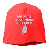 Woman Skull Cap Beanie Owl Image Headwear Knit Hat