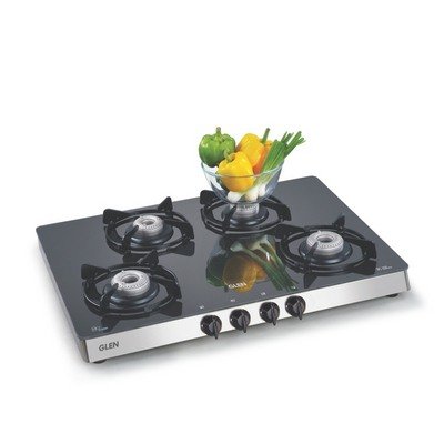 Glen Glass 4 Burner Gas Stove, Black (GL1048GT)