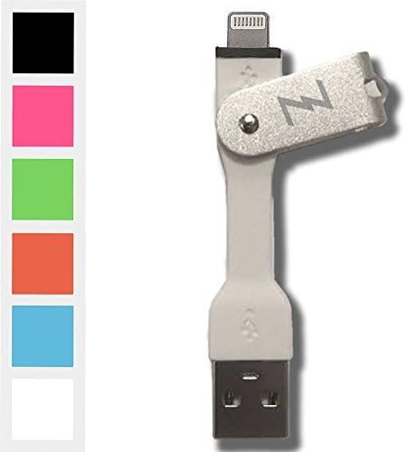 iZapp Lightning to USB Keychain Cable for Apple iPhone 6, iPhone 6 Plus, 5, 5S, 5C, iPad Air, Mini, iPod Touch, Nano (White)